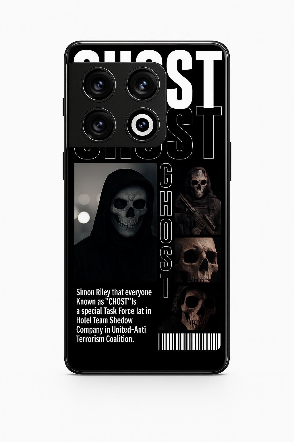 Ghost Protocol Premium Glass Back Cover For One Plus 13, 12, 11, 10, Nord Series