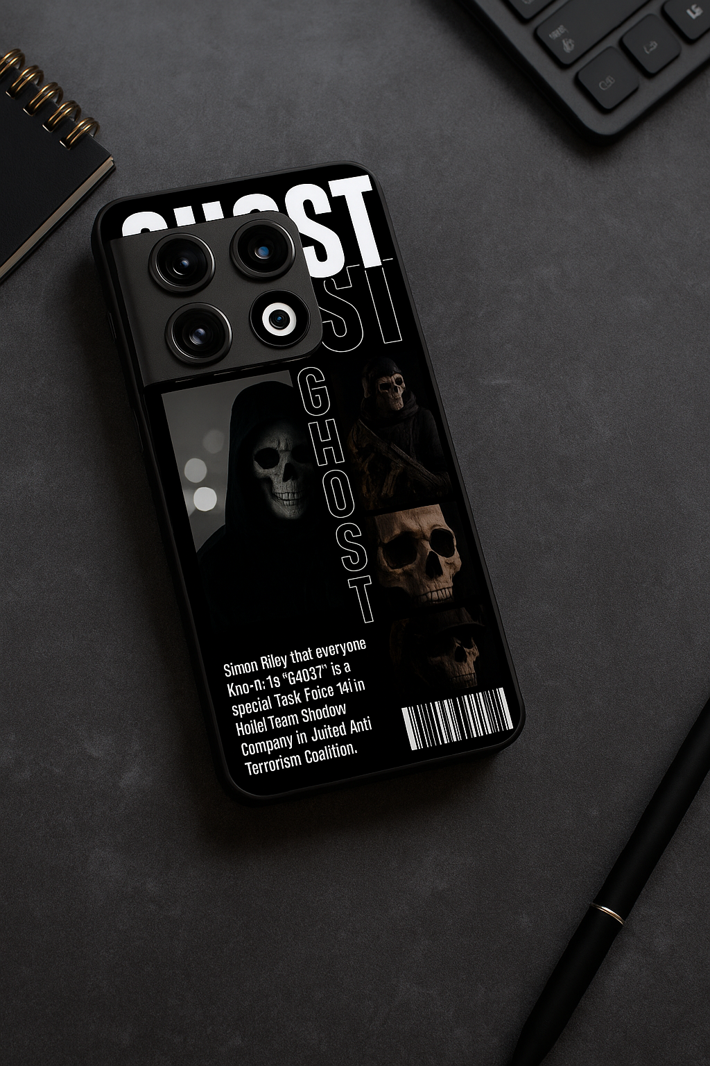 Ghost Protocol Premium Glass Back Cover For One Plus 13, 12, 11, 10, Nord Series
