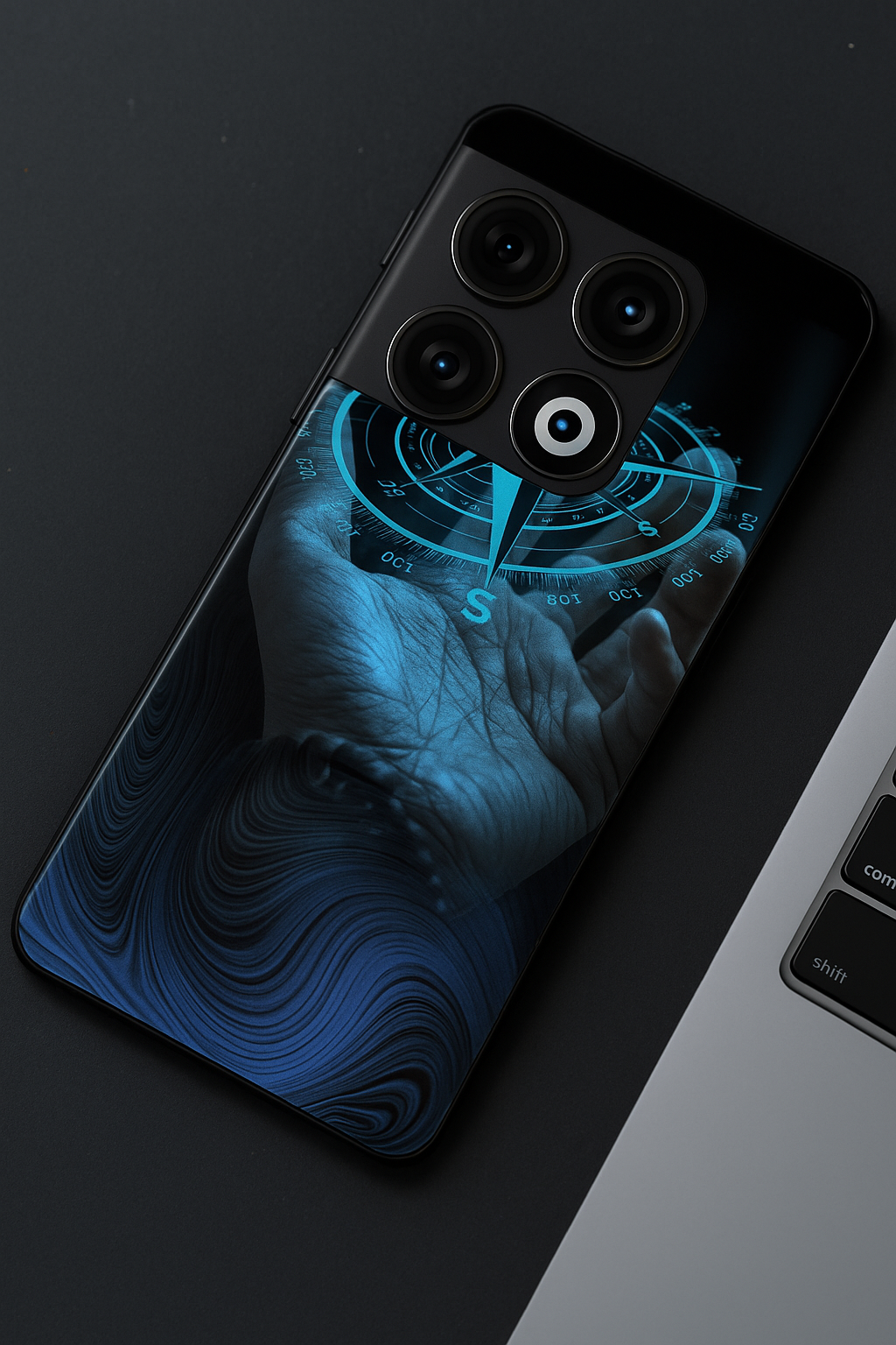 Neon Navigator Premium Glass Back Cover For One Plus 13, 12, 11, 10, Nord Series