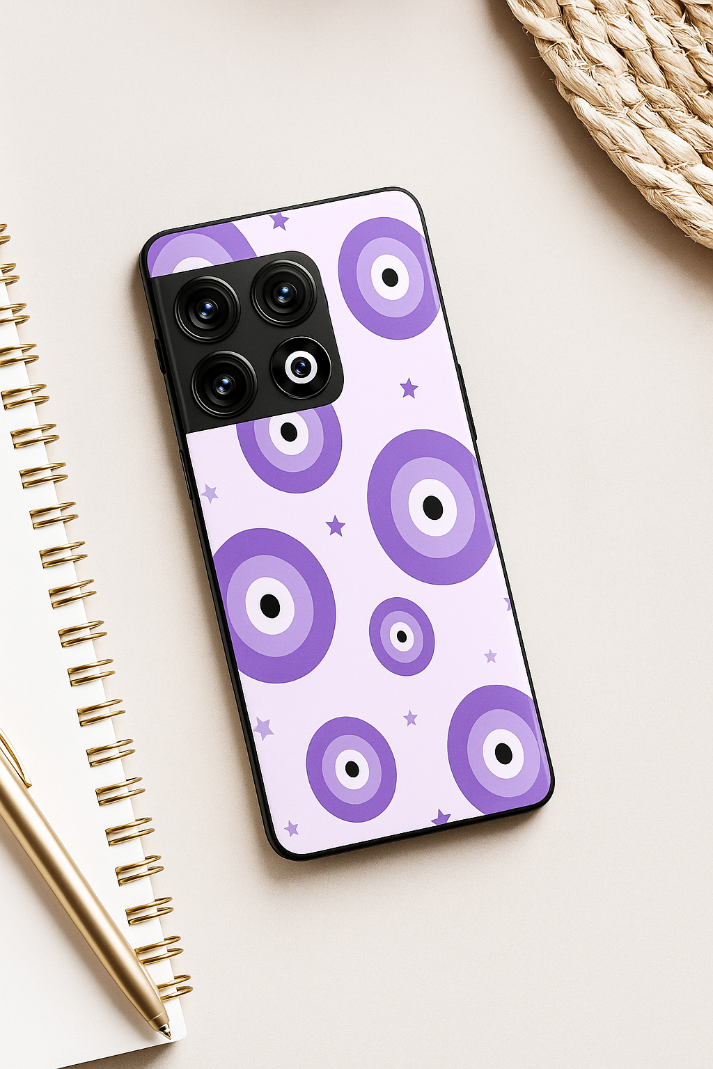 Lavender Aura Premium Glass Back Cover For One Plus 13, 12, 11, 10, Nord Series