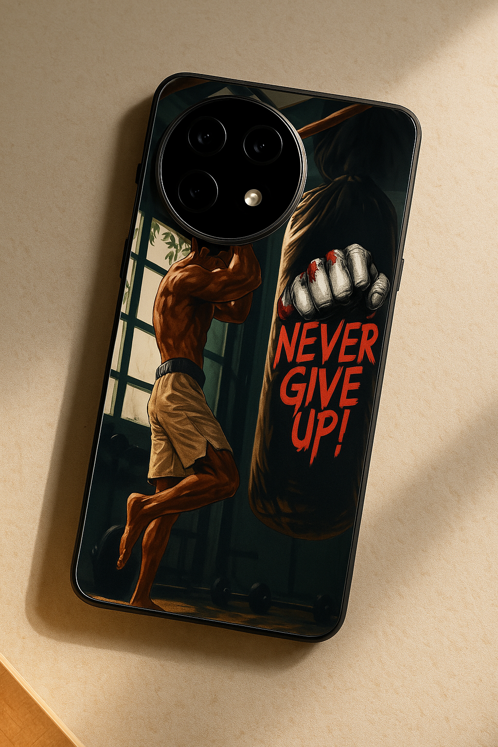 Warrior Spirit Premium Glass Back Cover For One Plus 13, 12, 11, 10, Nord Series