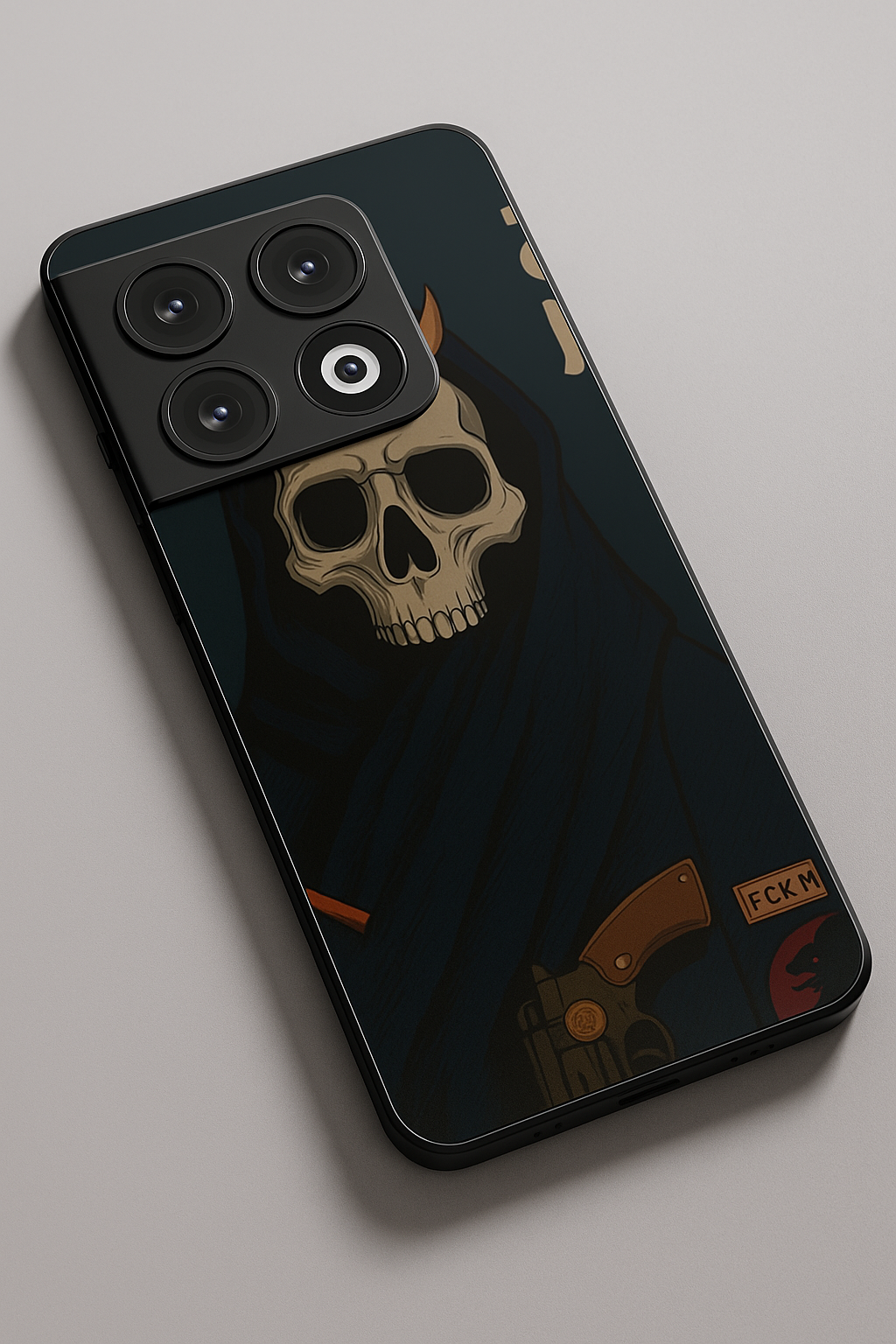 Skullbound Premium Glass Back Cover For One Plus 13, 12, 11, 10, Nord Series