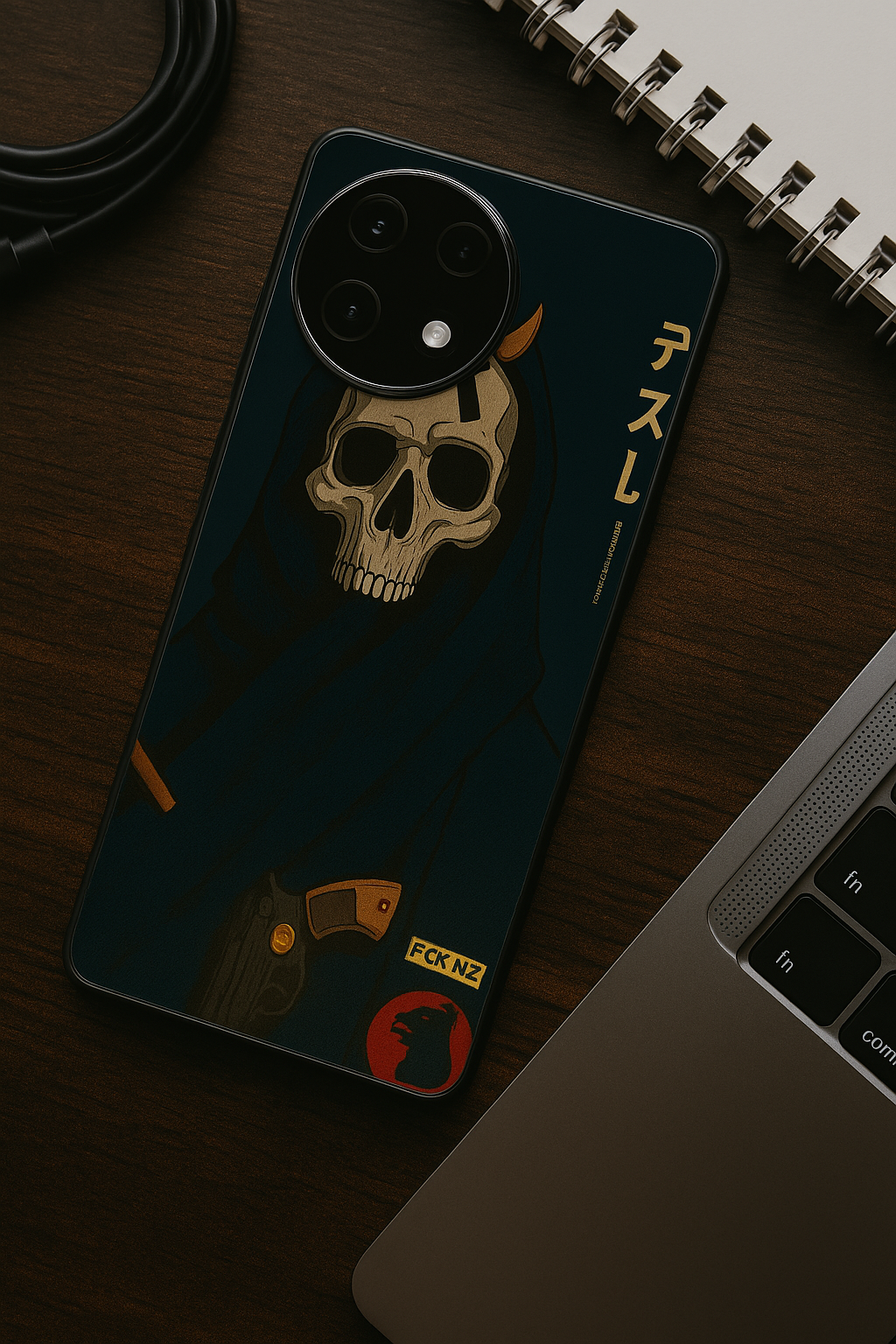 Skullbound Premium Glass Back Cover For One Plus 13, 12, 11, 10, Nord Series