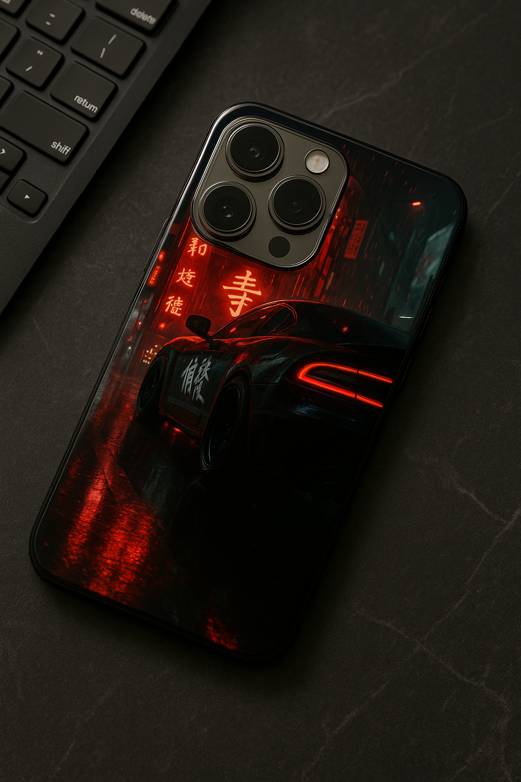 Aesthetic Car Focus Premium Glass Back Cover For Samsung Galaxy S, A, M & F Series