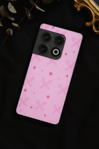 Sparkling Bows Premium Glass Back Cover For One Plus 13, 12, 11, 10, Nord Series