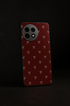 Red Bow Beaut Premium Glass Back Cover For One Plus 13, 12, 11, 10, Nord Series