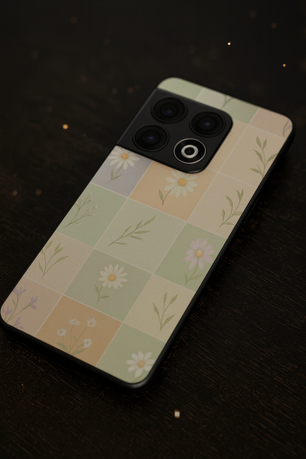 Sage Check Premium Glass Back Cover For One Plus 13, 12, 11, 10, Nord Series