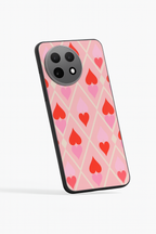 Hearts Play Premium Glass Back Cover For One Plus 13, 12, 11, 10, Nord Series