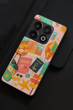 I Love Travelling Premium Glass Back Cover For One Plus 13, 12, 11, 10, Nord Series