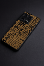 Words Of Strenght Premium Glass Back Cover For One Plus 13, 12, 11, 10, Nord Series