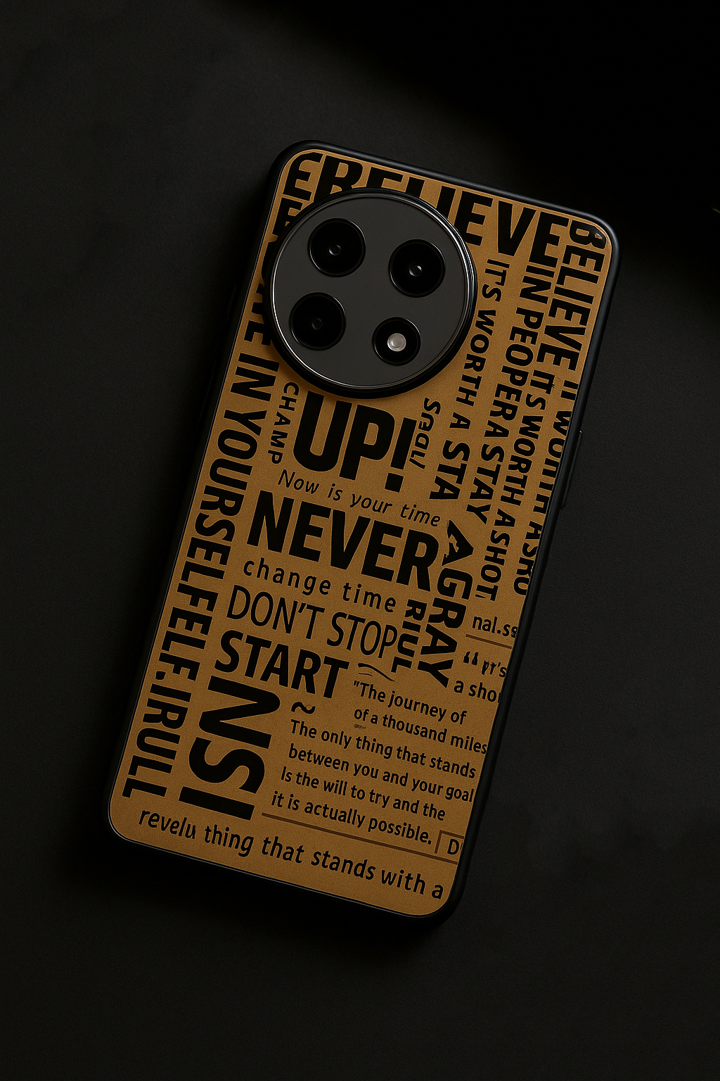 Words Of Strenght Premium Glass Back Cover For One Plus 13, 12, 11, 10, Nord Series