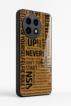 Words Of Strenght Premium Glass Back Cover For One Plus 13, 12, 11, 10, Nord Series