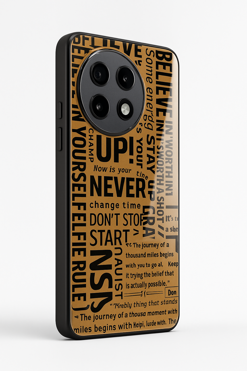 Words Of Strenght Premium Glass Back Cover For One Plus 13, 12, 11, 10, Nord Series