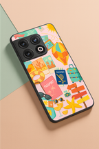 I Love Travelling Premium Glass Back Cover For One Plus 13, 12, 11, 10, Nord Series