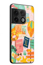 I Love Travelling Premium Glass Back Cover For One Plus 13, 12, 11, 10, Nord Series