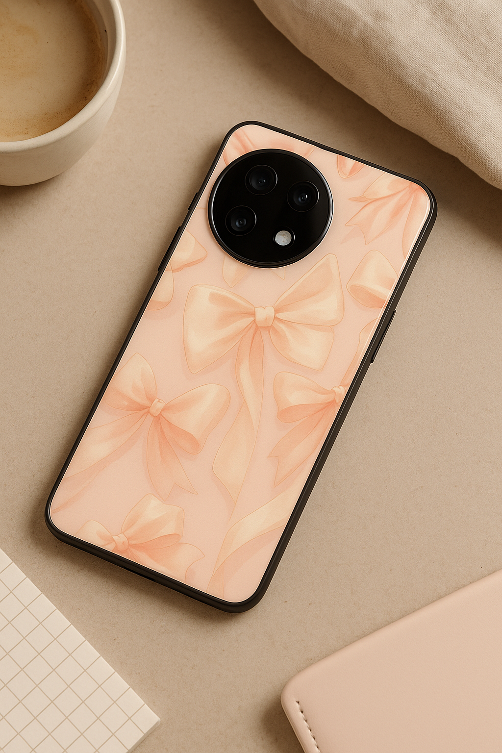 Silky Bows Premium Glass Back Cover For One Plus 13, 12, 11, 10, Nord Series