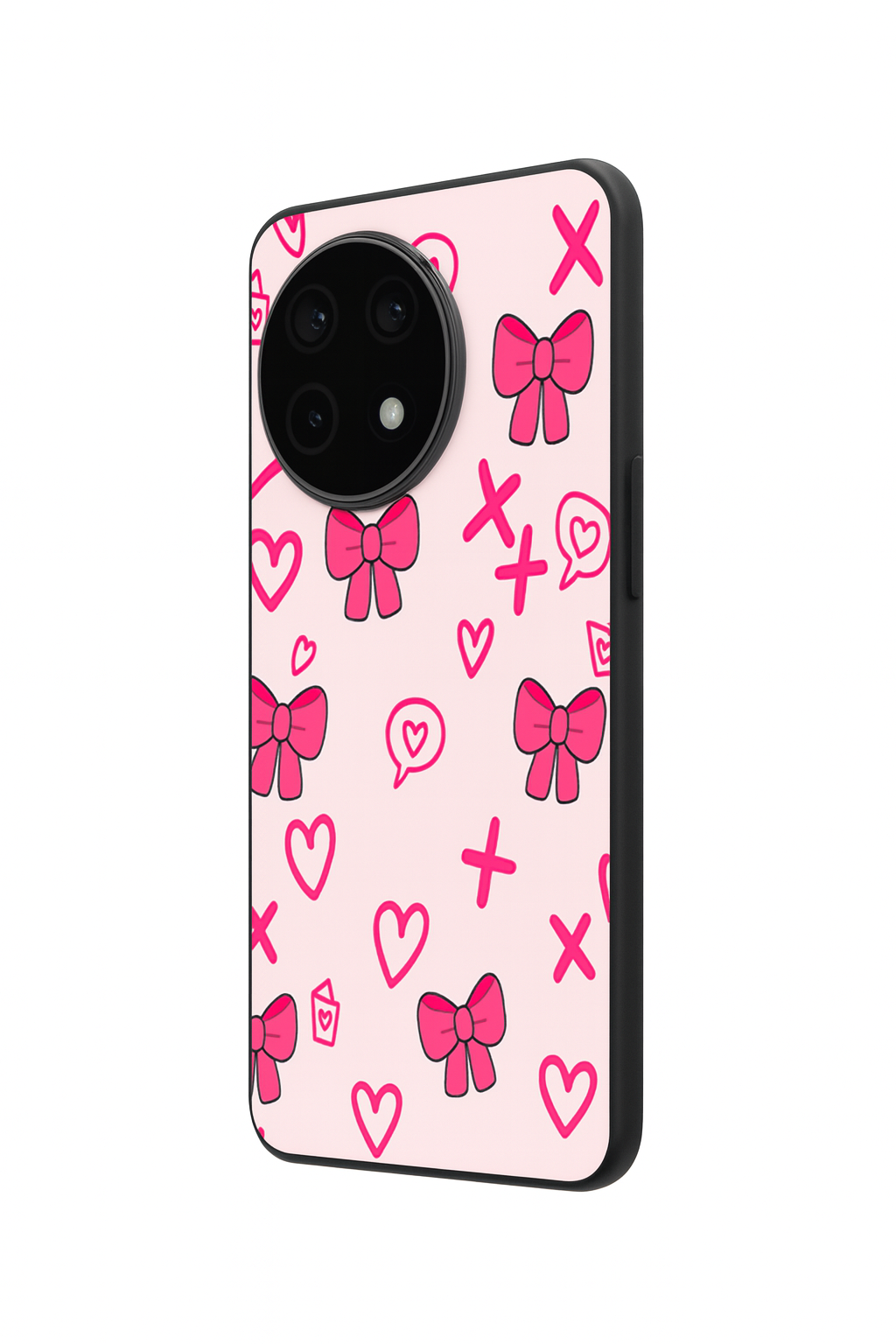 XOXO Bows Premium Glass Back Cover For One Plus 13, 12, 11, 10, Nord Series