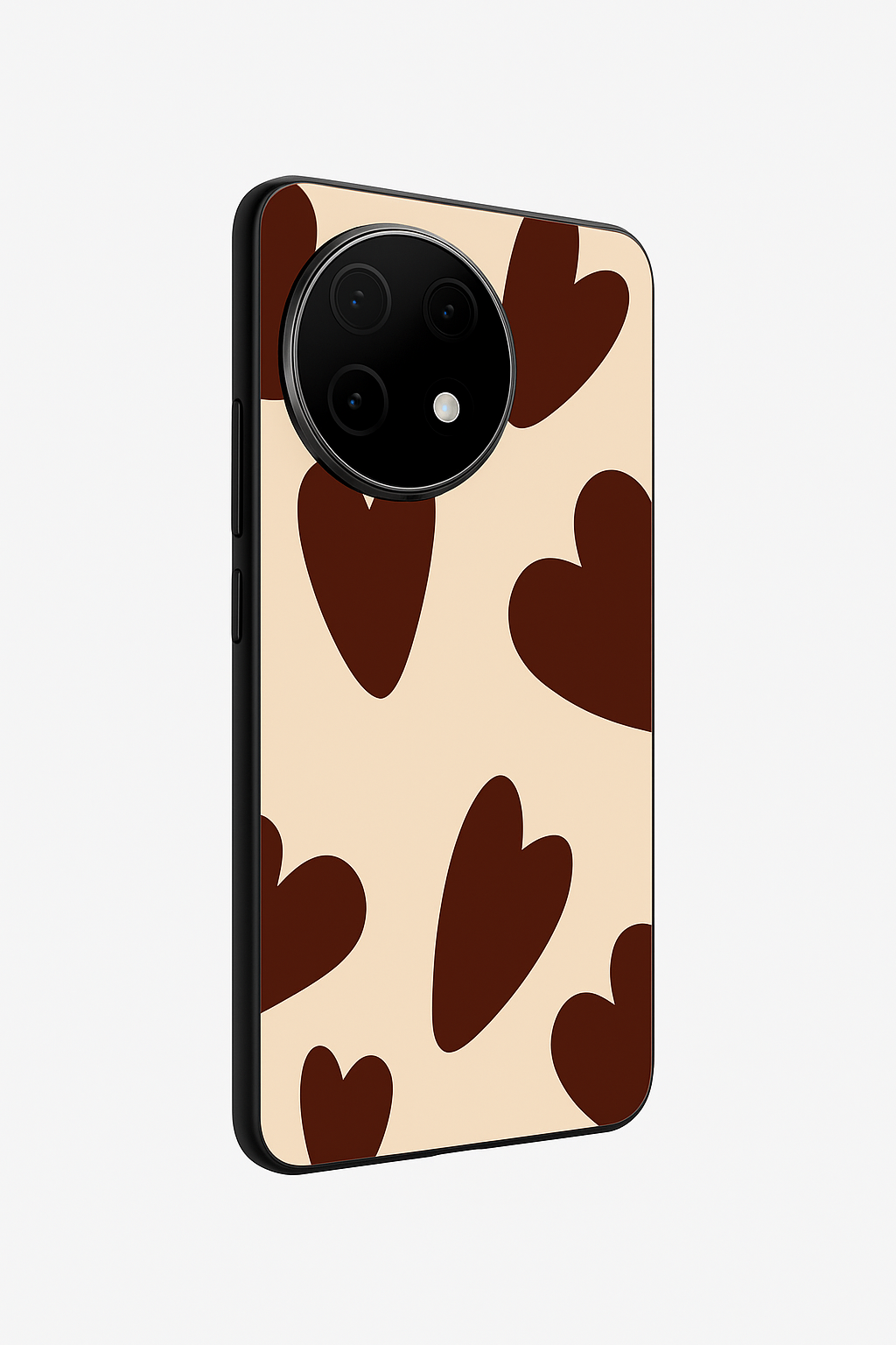 Chocolate Hearts Premium Glass Back Cover For One Plus 13, 12, 11, 10, Nord Series