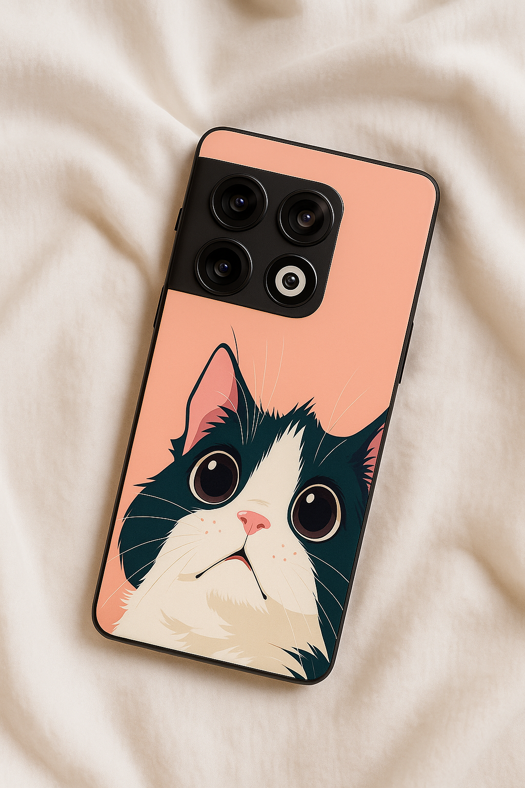 Dreamy Cat Premium Glass Back Cover For One Plus 13, 12, 11, 10, Nord Series