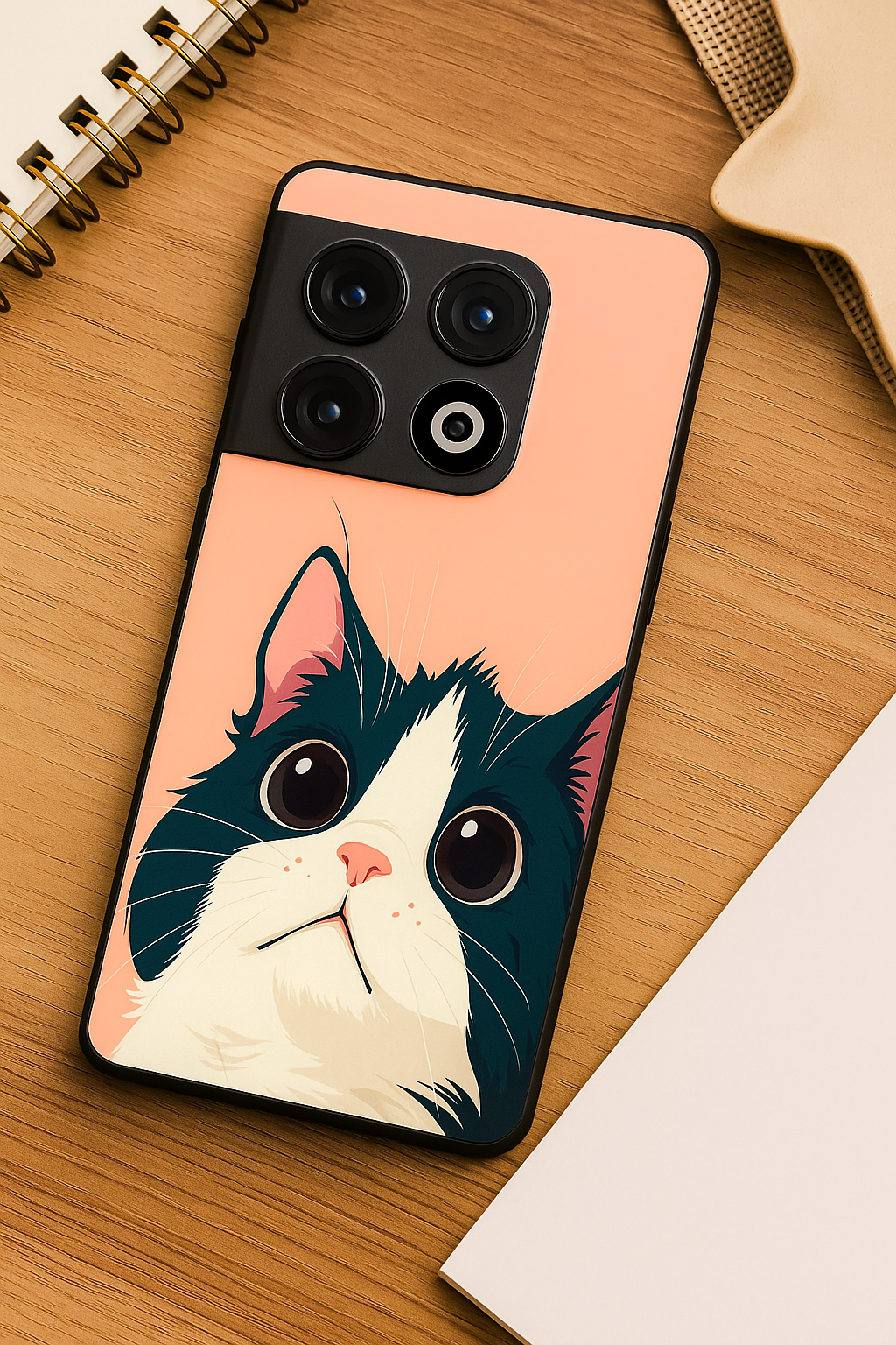 Dreamy Cat Premium Glass Back Cover For One Plus 13, 12, 11, 10, Nord Series