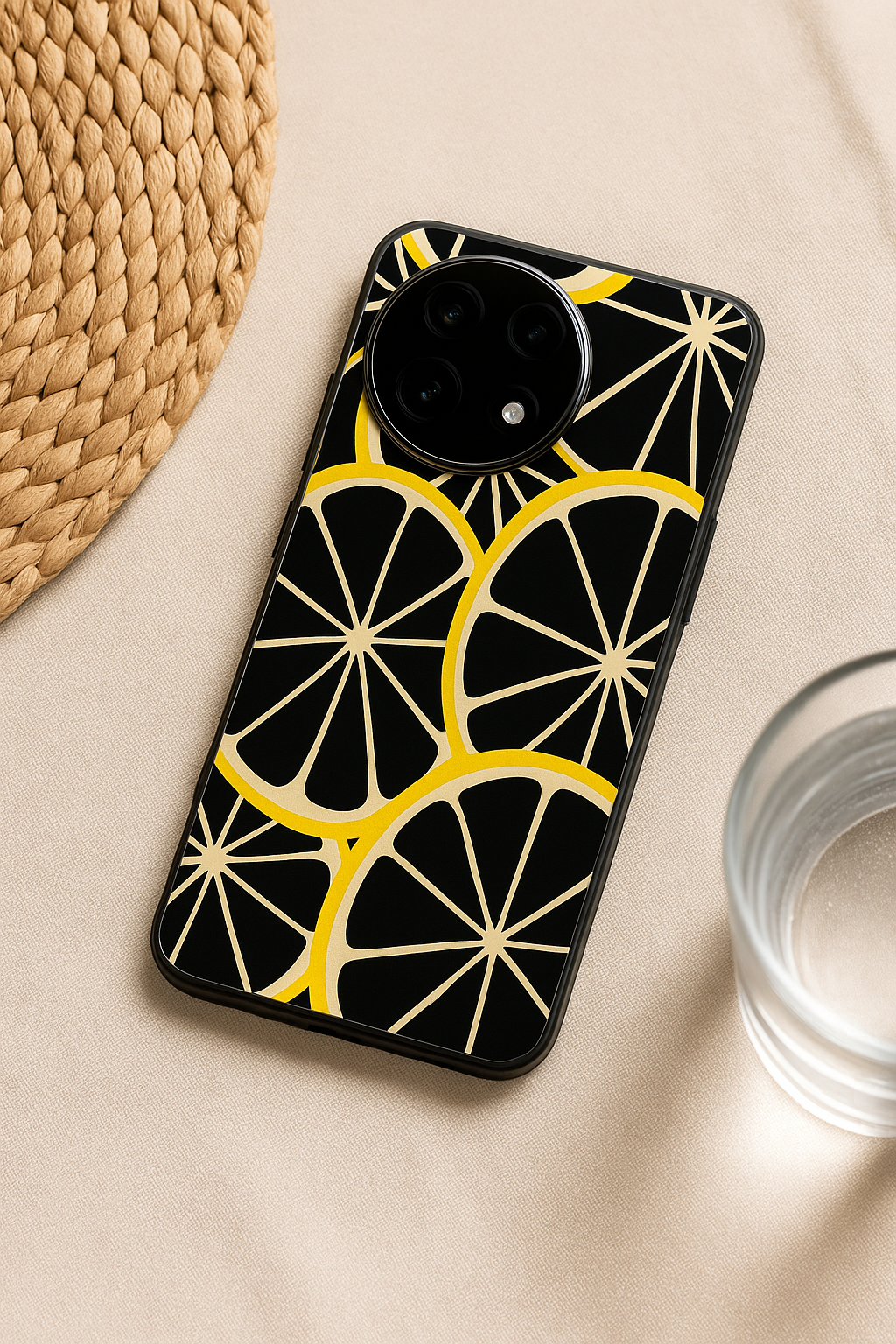 Lemon Pop Premium Glass Back Cover For One Plus 13, 12, 11, 10, Nord Series