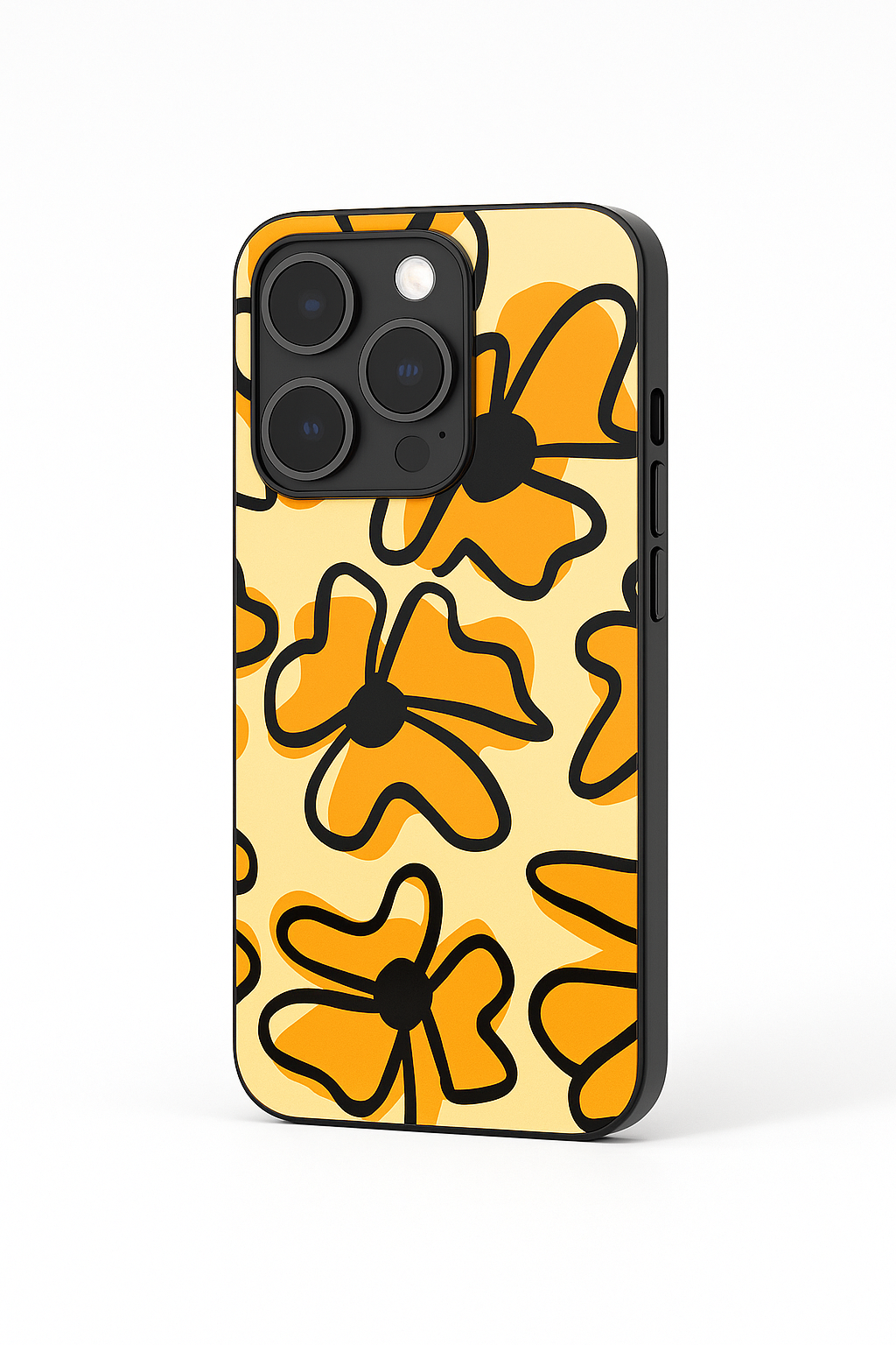 Floral Vibe Printed Glass Back iPhone Covers (11–16) Series | Cute Designs