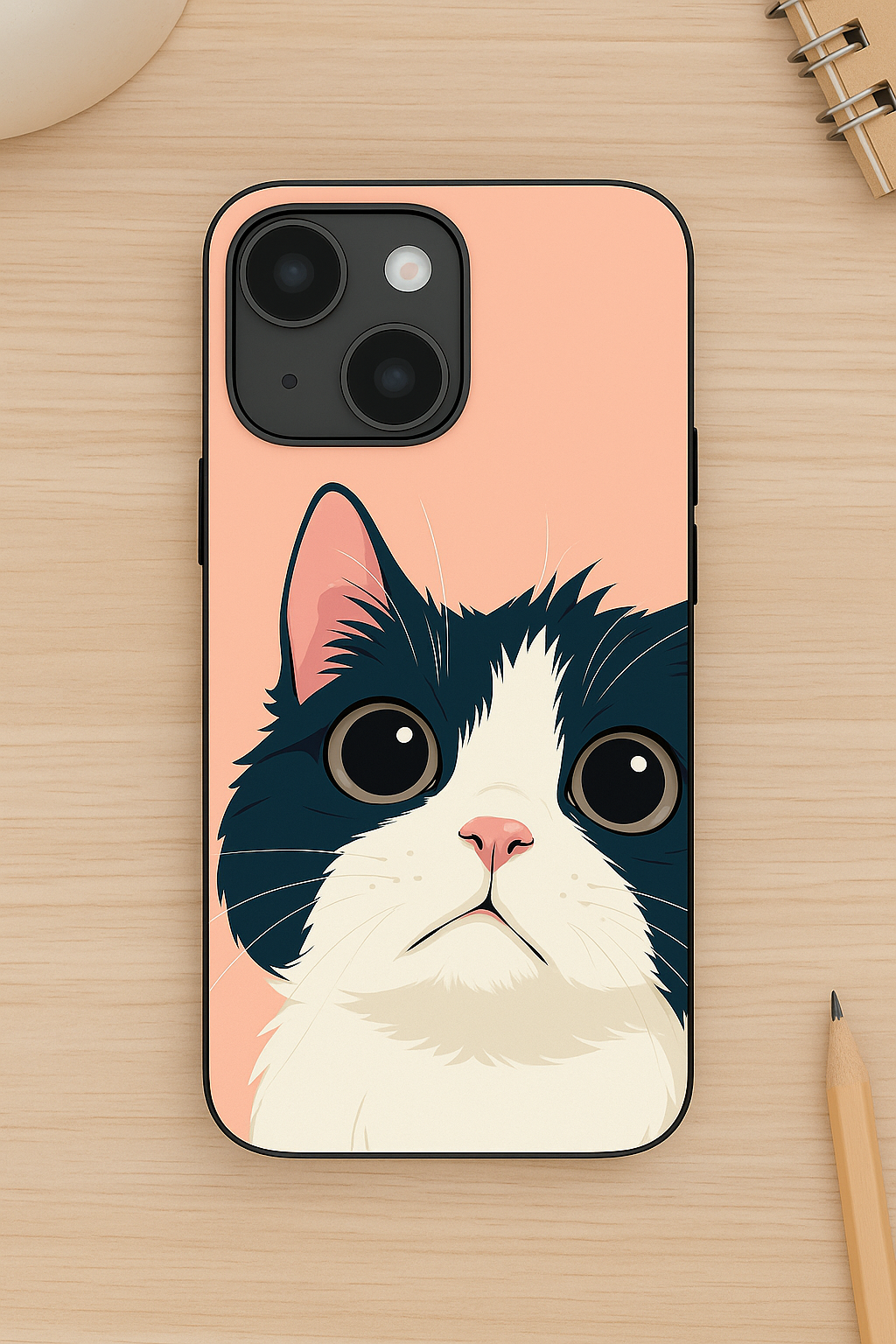 Whisker Love Printed Glass Back iPhone Covers (11–16) Series | Cute Design