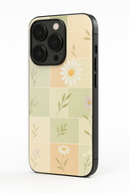 Pastel Tiles Printed Glass Back iPhone Covers (11–16) Series | Aesthetic Designs