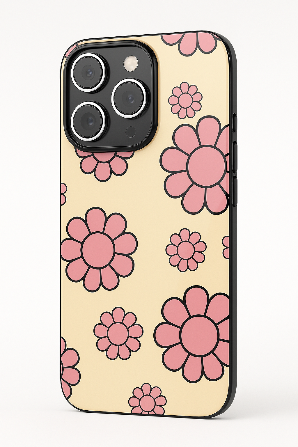 Vintage Flora Printed Glass Back iPhone Covers (11–16) Series | Cute Designs