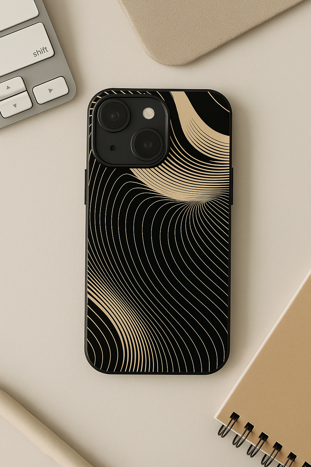 Heart Sprinkle Printed Glass Back iPhone Covers (11–16) Series | Aesthetic Designs