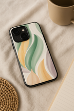 Ocean Mist Printed Glass Back iPhone Covers (11–16) Series | Aesthetic Design