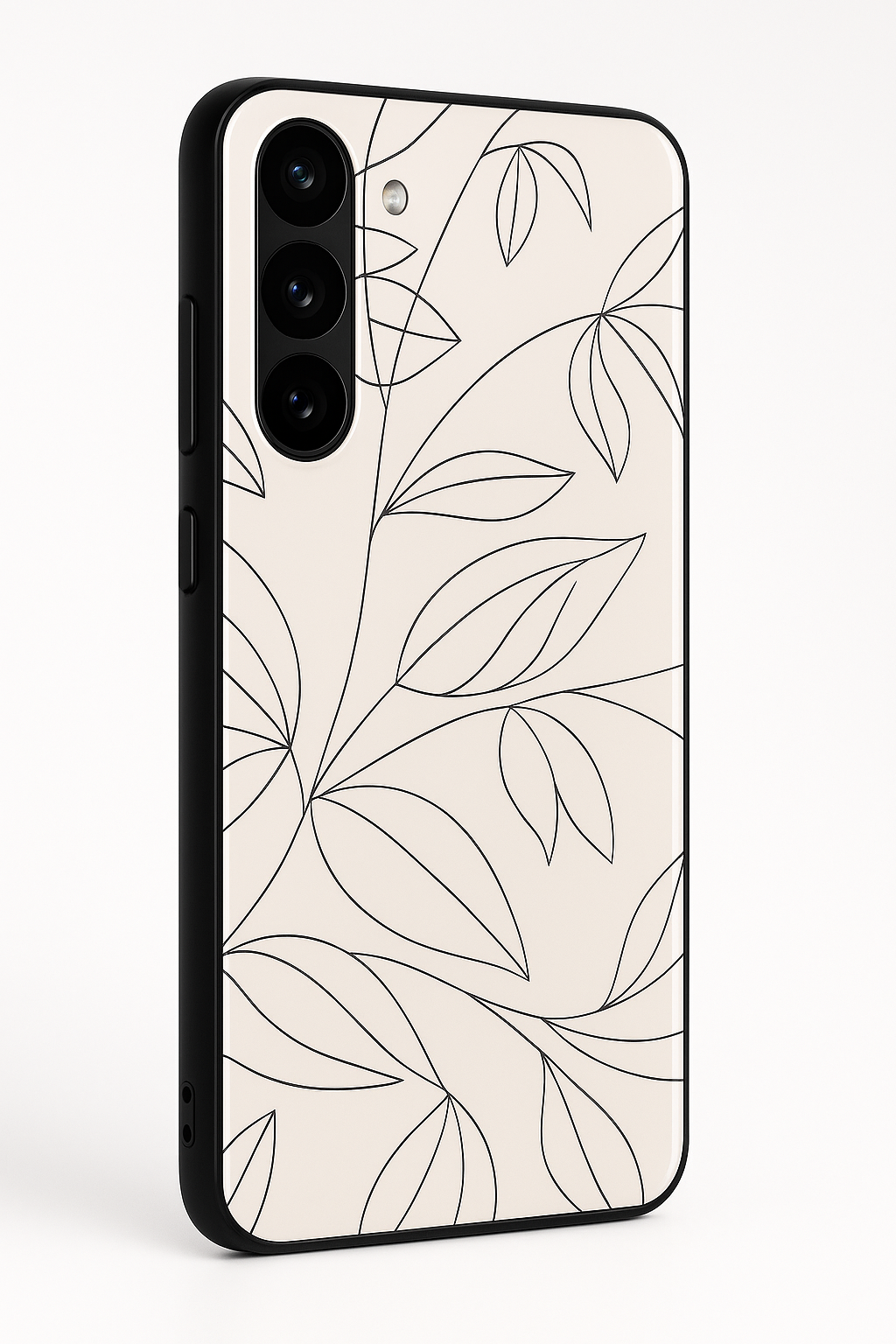 Petal Sketch Premium Glass Back Cover For Samsung Galaxy S, A, M & F Series