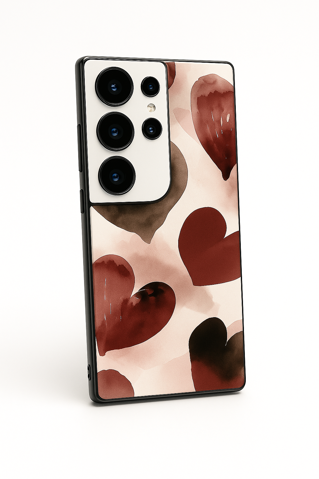 Watery Hearts Premium Glass Back Cover For Samsung Galaxy S, A, M & F Series