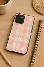 Floral Picnic Printed Glass Back iPhone Covers (11–16) Series | Aesthetic Designs