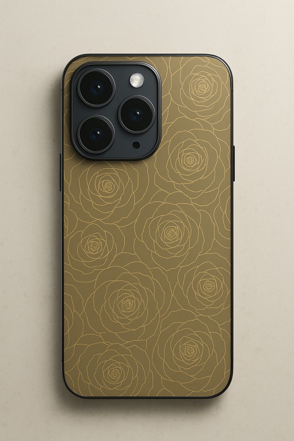 Gilded Rose Printed Glass Back iPhone Covers (11–16) Series | Aesthetic Designs