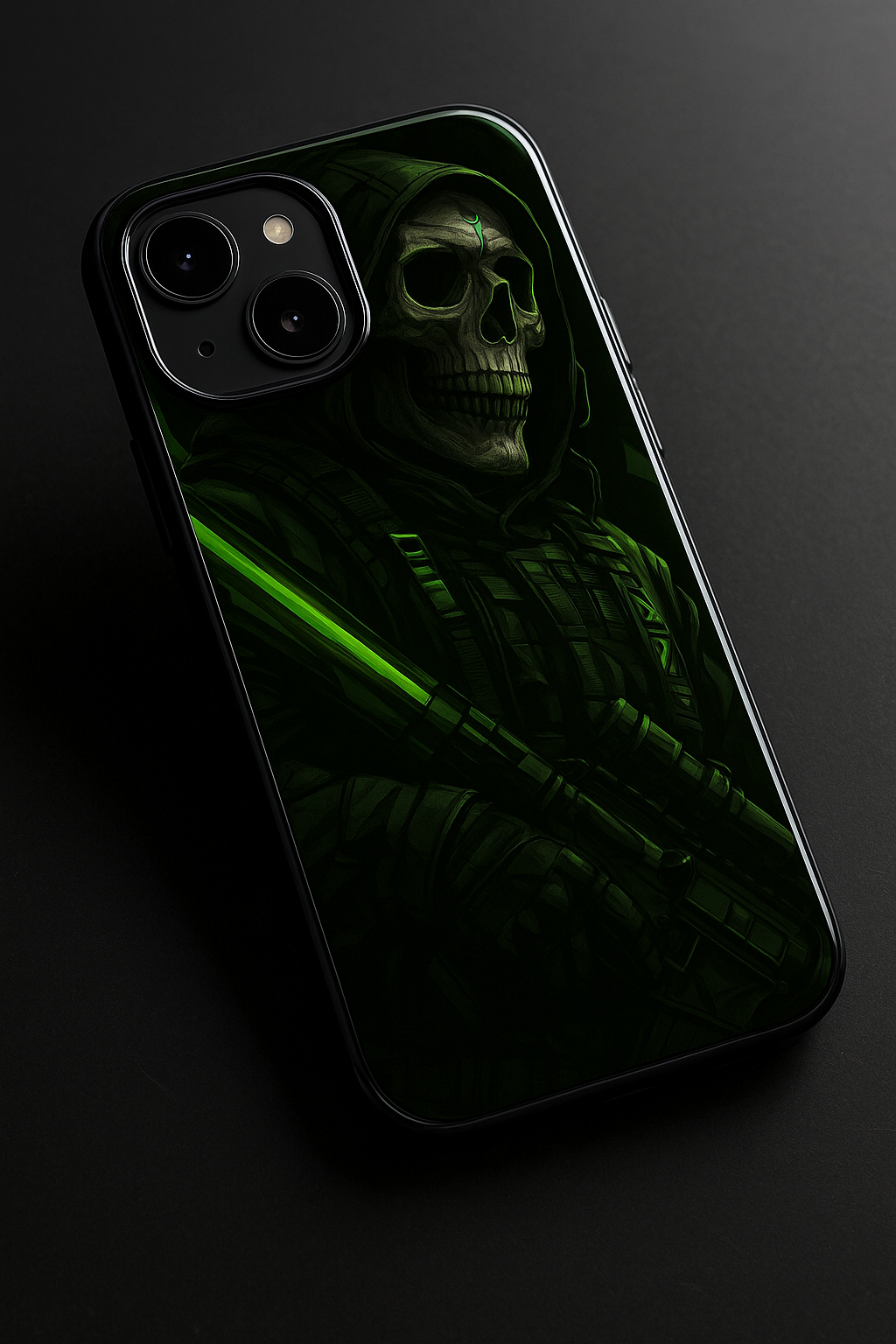 Bold and Classy Neon Reaper Case iPhone Covers (11–16) Series