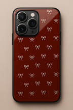 Velvet Bow iPhone Covers (11–16) Series | Cute Design