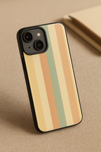 Pastel Waves Printed Glass Back iPhone Covers (11–16) Series | Aesthetic Designs