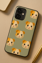 Cheeky Paws Printed Glass Back iPhone Covers (11–16) Series| Cute Design