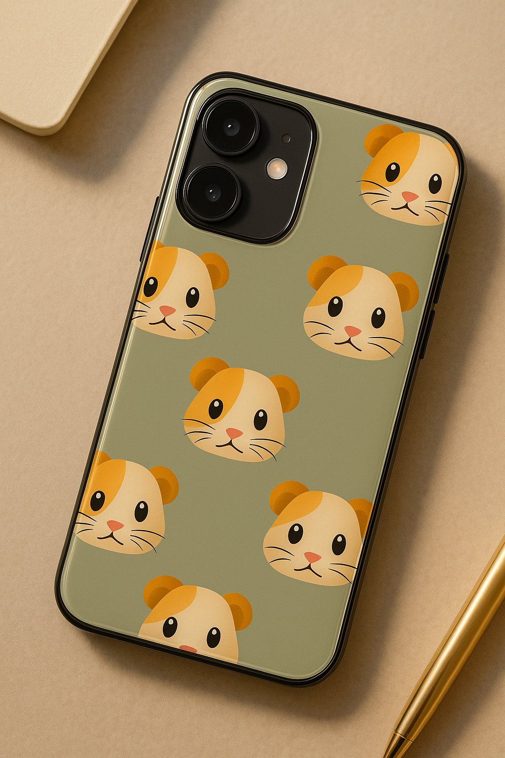 Cheeky Paws Printed Glass Back iPhone Covers (11–16) Series| Cute Design