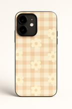 Rustic Daisy Printed Glass Back iPhone Covers (11–16) Series | Cute Designs
