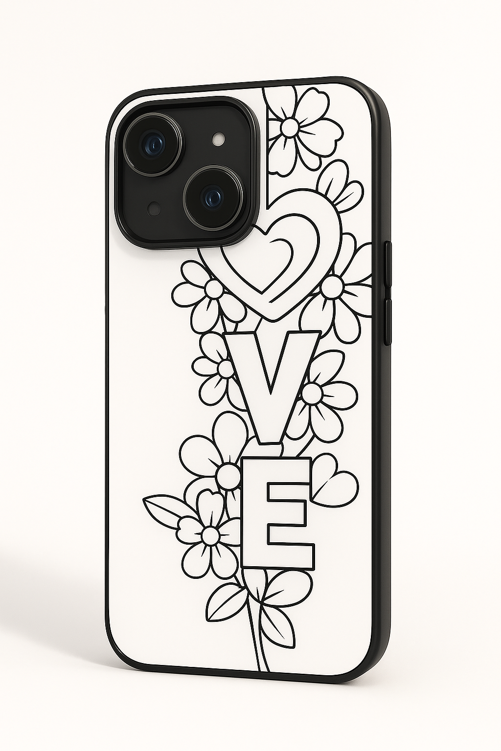 Love in Ink Printed Glass Back iPhone Covers (11–16) Series | Aesthetic Designs
