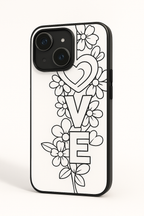 Love in Ink Printed Glass Back iPhone Covers (11–16) Series | Aesthetic Designs