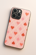 Argyle Love Printed Glass Back iPhone Covers (11–16) Series | Aesthetic Designs