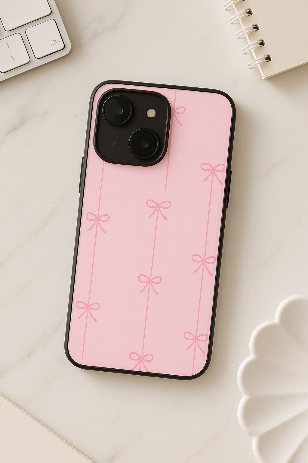 Pretty in Pink Printed Glass Back iPhone Covers (11–16) Series |Cute Design