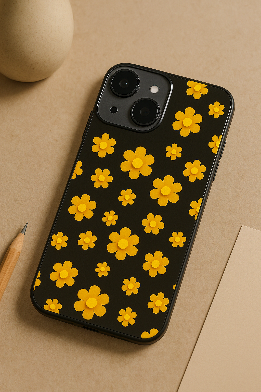 Sunset Petals Printed Glass Back iPhone Covers (11–16) Series | Cute Designs