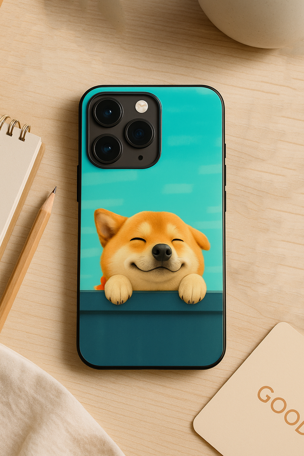 Smiley Shibe iPhone Covers (11–16) Series | Cute Design