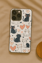 Meowgical Hearts iPhone Covers (11–16) Series | Cute Design
