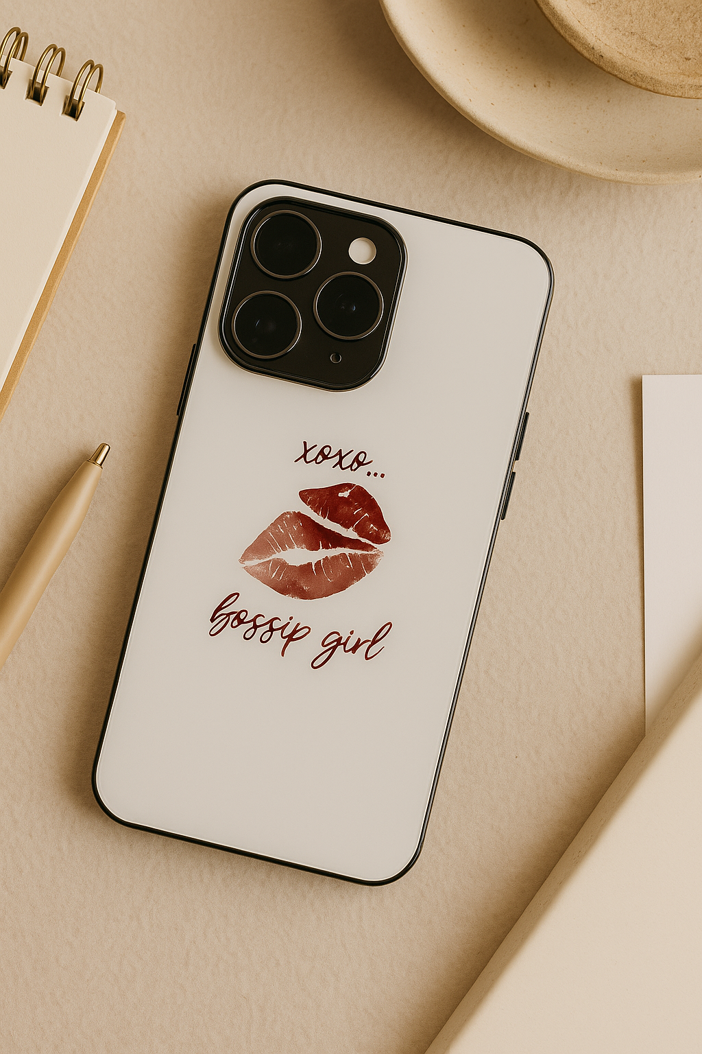 The Gossip Kiss  iPhone Covers (11–16) Series | Cute Design