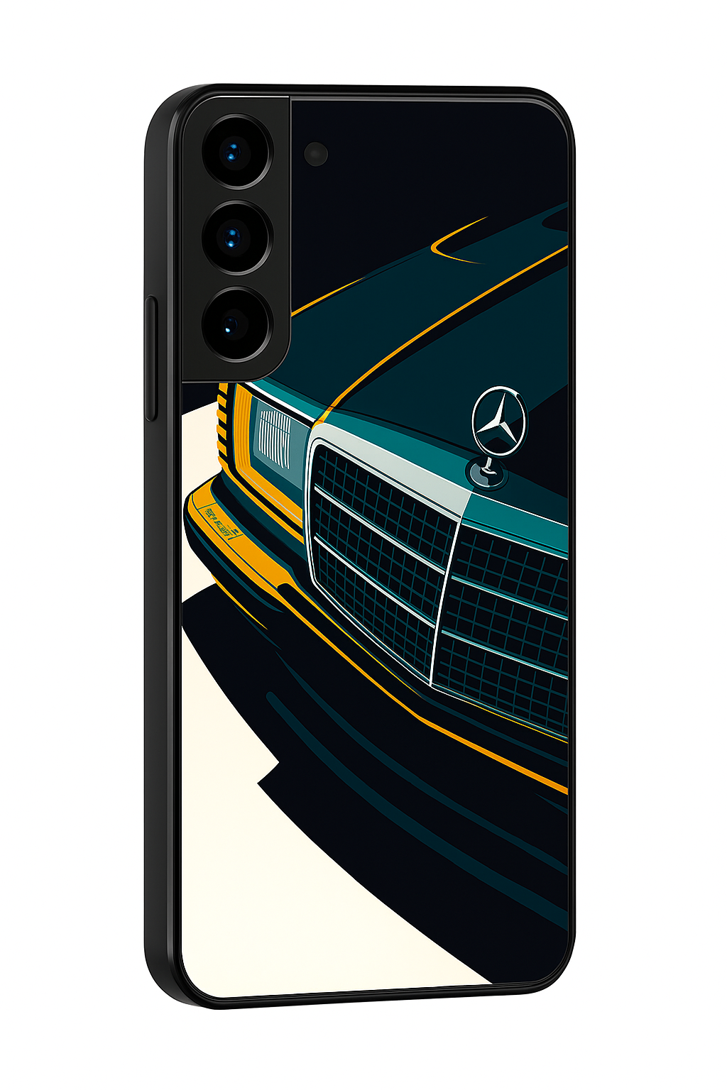 Class in Cars Premium Glass Back Cover For Samsung Galaxy S, A, M & F Series